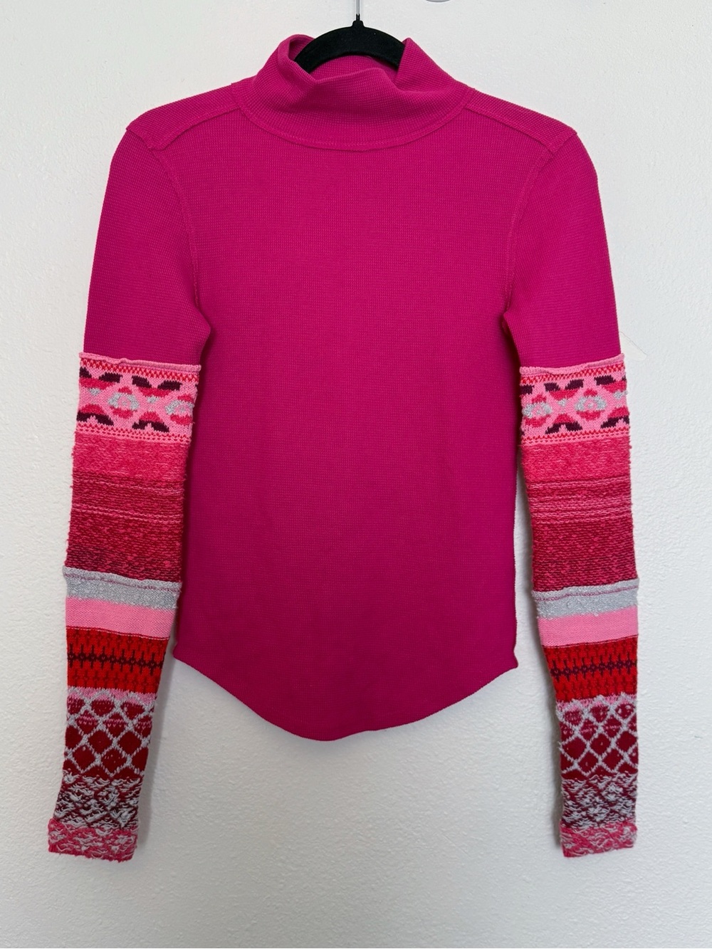 Free People We The Free All Too Well Cuff Thermal Mock Neck Long Sleeve Top - Picture 4 of 13